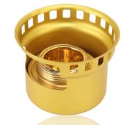 Portable Outdoor Mini Alcohol Stove, Aluminium Alloy Alcohol Backpacking Stove Copper Windproof Portable mini solo stoves for Camping Hiking (gold)