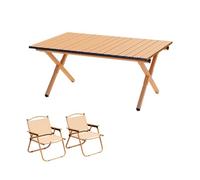 Portable Outdoor nic Table Set with 2 Chairs 90cm Wooden Table Lightweight and Includes Sto Bag Perfect for Beach Camping Balcony Use