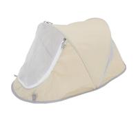 Portable Outdoor PET Tent with Zippered Entry and Shade | Oxford Cloth, Mesh Sides and Detachable Frame, Beige Finish for Puppies, Guinea Pigs, Travel and Holidays