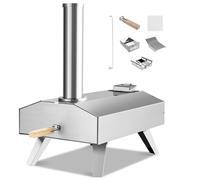Portable Outdoor Pizza Oven Stainless Steel Pizza Maker Picnic w/Chimney