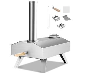 Portable Outdoor Pizza Oven Stainless Steel Pizza Maker Picnic w/Chimney