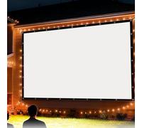 Portable Outdoor Projector Screen, Double-Sided 4K HD Foldable Movie Screen for Outdoor Cinema, Camping, School and Party (16:9 Aspect Ratio, 300 Inch)