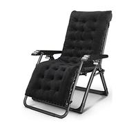 Portable Outdoor Reclining Lounge Chair - Adjustable Folding Sun Lounger with Zero Gravity Comfort, Pillow & Massage Armrests for Garden, Beach, Poolside & Camping (Color: A + Cushion B)