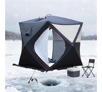 Portable Outdoor Sauna Tent For 3-4 People - Foldable Insulated Ice Fishing Tent With Stove Chimney, Waterproof, Suitable For All-Weather Camping Or Home Use, Easy To Set Up. blacksauna