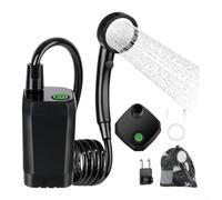 Portable Outdoor Shower, ABS Plastic Electric With Type-C Charging And Dual Spray Modes For Camping Hiking Travel Home Use(Black)
