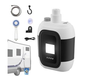 Portable Outdoor Shower Unit - USB Rechargeable Water Pump, Bright LED Assisted Bathing Tool, Long Lasting 2200mAh Power Supply, Compact Travel Friendly Design, Perfect for Beach Garden Hiking Use