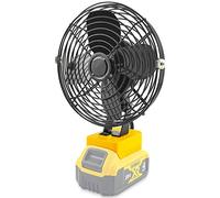 Portable Outdoor Sleek Jobsite Cordless Fan Compatible with DeWalt, Bucket Indoor Fans Operated Powered by DeWalt 20V Max Battery, Blow Heat and Cooling at Work,Tool Only