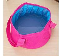 Portable Outdoor Travel Foldable Folding Camping Washbasin Basin Bucket Bowl Sink Washing Bag Water Bucket 15L,Rose