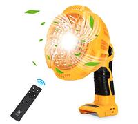 Portable Outdoor Worksite Fan with LED Lantern for DeWalt 20V Battery | 3 Speeds, 4H Timing Function, with 5V/2.1A USB port, for Camping, Repairing