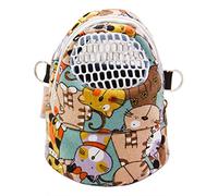Portable Outgoing Travel Backpack with Shoulder Strap Coated Mesh Cloth with Adjustable Shoulder Strap Comfortable Gift Hamster Carrier Bag Cute