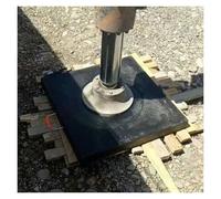 Portable Outrigger Pads 4 Pack, 400x400 500x500 600x600 Heavy Duty Polyethylene Crane Stabilizer Pad, Trailers/Caravan/RV Leveling Pads Support Platform(50x50x6cm/19.7x19.7x2.4in)