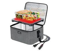 Portable Oven | 12V, 24V, 110V Car Food Warmer | Portable Mini Oven | Personal Microwave | Heated Lunch Box for Cooking and Reheating Food in Car, Truck, Travel, Camping, Work, Home | AOTTO