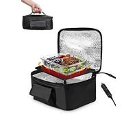 Portable Oven for Car, 12V 90W 8A Car Food Warmer, Automatically Disconnect and Stop Heating Food Warmer Lunch Box, Electric Food Warmer for Adults Truck Drivers Couriers(11.0x7.9x4.7in)