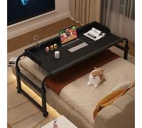 Portable Overbed Computer Workstation - Foldable Lap Desk for Eating and Working, Adjustable Height, Ideal for Hospitals and Home Use