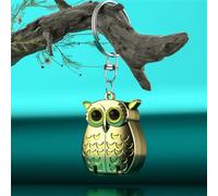 Portable Owl Keychain Nail Clipper, Steel 2-in-1 Foldable Nail Clippers with File, Pedicure Tool,Unique Owl Pattern Keychain(Gold)
