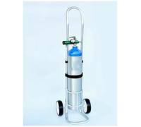 Portable Oxygen Cylinder Cart with Wheels, Rolling Oxygen Tank Holder for Home Use, Oxygen Bottle Storage Trolley with Handle, Fits 158mm Diameter Tanks (One Color Ring Diameter 146mm)