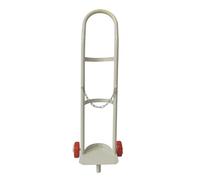 Portable Oxygen Cylinder Trolley Cart, 2-Wheel Heavy-Duty Gas Tank Holder, Lightweight & Durable Oxygen Transport Rack for Home & Medical Use (White)
