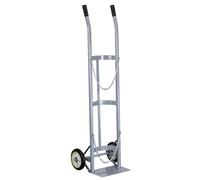 Portable Oxygen Cylinder Trolley Cart with Wheels - Single Cylinder Holder for Easy Rolling & Storage - Gas Cylinder Transport Cart for Home & Medical Use