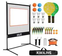 Portable Paddle Games with Net Indoor Badminton Set Similar to Pickleball/Pingpong/Jianzi Outdoor Backyard Games for Adults Sports Equipment for Beach Games Lawn, Yard, Tailgating