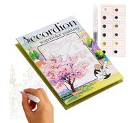 Portable Painting Kit - Mini Watercolor Drawing Supplies, Compact Coloring Set, Art Activity, Vibrant Pigment Collection | Complete Art Bundle for Kids Adults Classroom Home Craft Journal Use