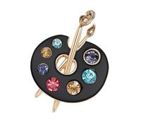 Portable Painting Plate Pin Easy Attach for Clothing Bags or Hats Accessory Art Brooch, One Size, as described