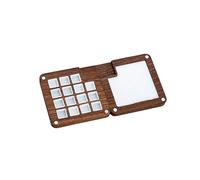 Portable Palette Wooden 15 Grids Wooden Handmade Watercolor Paint Box Pocket Palette-Brown