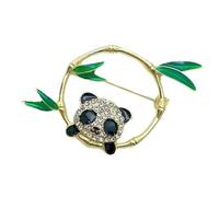 Portable Panda Bamboos Brooch Offering Comfortable And Durability Fashion Accessory For Trendy Women Everyday Use Traditional Culture Jewelry