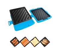 Portable Panini Press Grill - Microwave Sandwich Cooker, Compact Breakfast Toaster, Non Stick Snack Maker | Dishwasher Safe Heater, Quick Meal Preparation Tool for Many Things