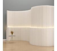 Portable Paper Room Divider - White Folding Partitions Retractable Office Wall Dividers Ideal for Home & Office Spaces (400x26x160/157.4x10.2x63in)