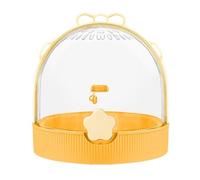 Portable Parrot Cage Colorful Mini Birdcage Portable Cage Outdoor Use Handheld Breathable Perch Small Parrots(Yellow)