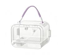 ＡＷＨＡＯ Portable Parrot Cage Transparent Portable Avian Enclosure Cage Ventilated Bird Carrier, Purple