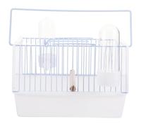 Portable Parrot Cage with Handle, Iron Wire PET Bird Carrier for Travel | Lightweight Plastic Base, Suitable for Cockatiels, Tabletop Placement, Shopping Trips and Easy Car Journeys