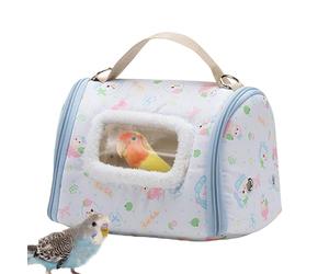 Portable Parrot Carrier: Transparent Display Panel, Ventilated Add-on Habitat, Compact Pet Carrier with Feathers, Safe Aviary Backpack | for Macaw