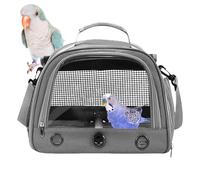 Portable Parrot Transport Cage - Travel Backpack, Bird Carrier | Ventilated Animal Containers, Soft Sided Shoulder Bag with Perch Stand for Animal Dishes, Walks in Parks, Day Trips Outdoors