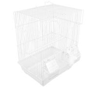 Portable Parrot Travel Cage with Breathable Iron Frame for Journeys | White Plastic Details, Air Circulation Design, Convenient Carry, Suitable for PET Birds and Daily Life Use