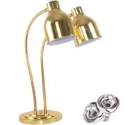 Portable Party Buffet Commercial Kitchen Double-Headed Food Warmer(Gold)