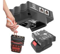 Portable Passive 24v PoE Injector Compatible with Bosch/Makita Battery Feed | Battery Powered | 1 Gigabit full duplex passthrough | 25 watt Power Supply | Ethernet