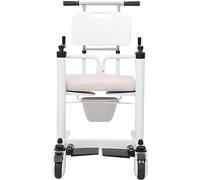 Portable Patient Lift Patient Transfer Wheelchair, Elderly Handicapped with Wheels 180° Split Seat Bathroom Shower Chair Shower Chair, 43x44cm, White (White 43x44cm)