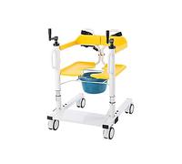 Portable Patient Transfer Chair Lift for Home Manual Lift Lifter W/Split Seat Bathroom Shower Bedside Commode for Elderly
