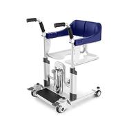 Portable Patient Transfer Chair Lift for Home Nursing Lifter W/Split Seat & Cushion Bathroom Bedside Commode W/Potty for Elderly Seniors