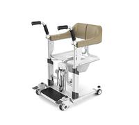 Portable Patient Transfer Chair Lift for Home Nursing Lifter W/Split Seat & Cushion Bathroom Bedside Commode W/Potty for Elderly Seniors