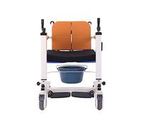 Portable Patient Transfer Chair Lift for Home WheelW/Split Seat Manual Lift Aid Commode for Bedridden Paralyzed Elderly