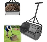 Portable Peat Moss Spreader with Long Handle - Durable Lightweight Turf Roller for Even Mulching & Lawn Care - Ideal for Gardeners & Landscaping Professionals