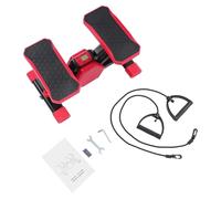 Portable Pedal Exerciser, Portable Exerciser with Pull Ropes, Foot Exercise Machine LCD Monitor, Steel and Plastic, Full-Body Workout, Pull Ropes Included, 50x30x25cm, Red and Black