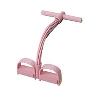 Portable Pedal Puller Multi-functional Household Fitness Yoga Abdominal Strengthening Elastic Band Tension Rope Sit-up Assistive(Pink)