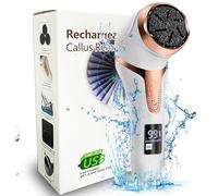 Portable Pedicure Kit Foot File Callus Remover, Electric Callus Remover for Feet (with Dander Vacuum), Rechargeable Waterproof Foot File for Foot Care Deadskin Remover with 3Head&LCD Display
