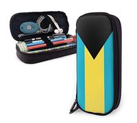 Portable Pen Pouch Bag Retro Style Bahamian Honourable Flag Pencil Case Big Capacity Stationery Pouch Bag for Boys, Teens, School Stationary, 20X9X4Cm