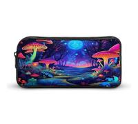 Portable Pencil Bag Mushroom Night Pencil Case Big Capacity Pen Pouch Bag for Gifts, School Stationary, Student, 20X9X4Cm
