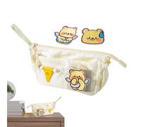 Portable Pencil Case | Large Capacity Stationery Bag Pencil Pouch Organizer,Handle Design, Cute Bear Pen Carrying Bag for Student, School Use, Men, Women, Teen Girl