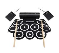 Portable Percussion Hand Roll Electronic Drum Set 9 Pieces Built-in Speaker Pedal Pedal Drumstick USB Line Practic